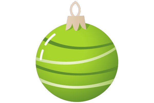 Green Striped Christmas Ornament