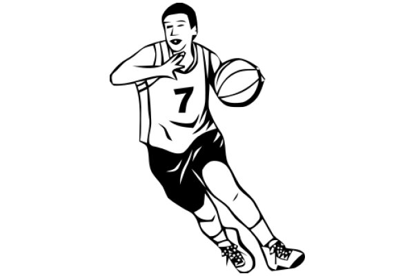 A Basketball Player in Action: A Illustration
