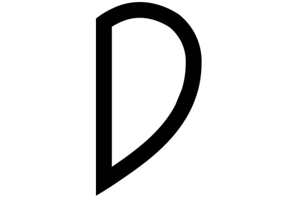 Simplicity in Design: A Black Letter 'D'