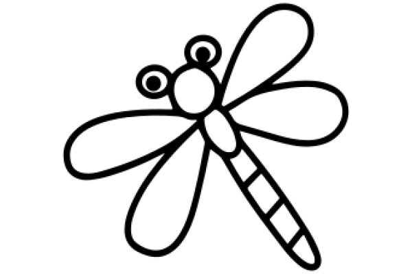 Stylized Dragonfly Drawing