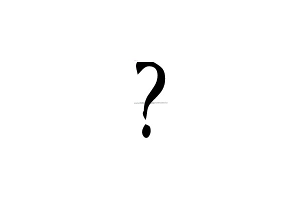 A Bold Black Question Mark