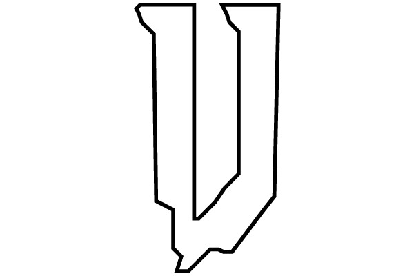 Bold Outline Letter V