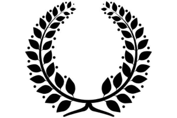 Elegant Black Laurel Wreath