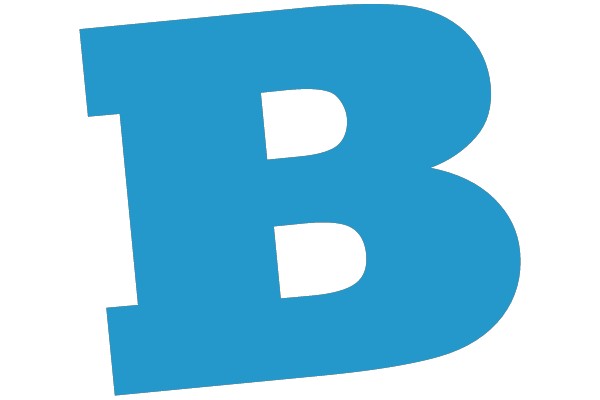 Bold Blue Letter B