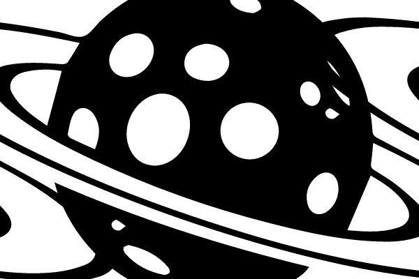 Saturn with Rings and Moons.