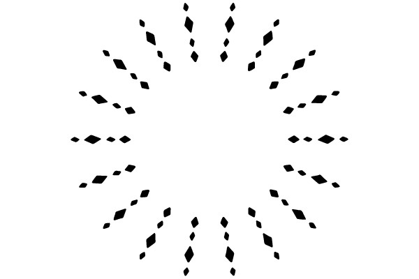 Symmetrical Black Diamond Pattern