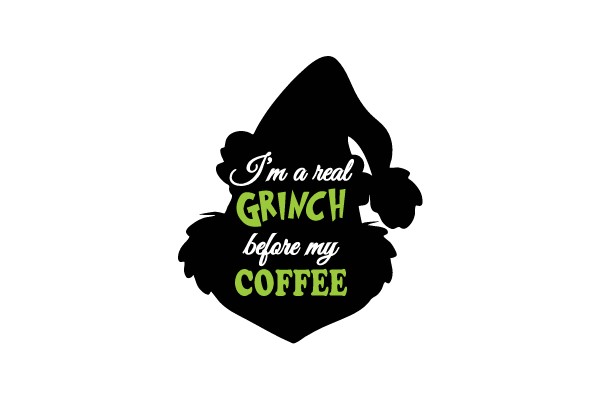 Coffee Lover's Grinch Silhouette