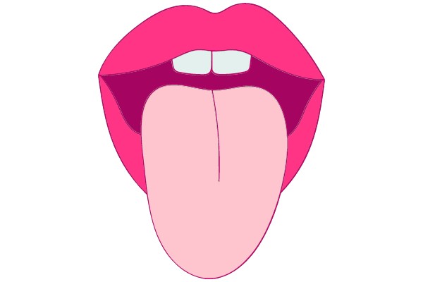 Playful Pink: A Graphic Representation of a Tongue and Lips