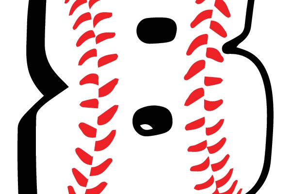 Baseball Stitched Letter B