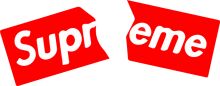 The Art of Splitting: A Visual Exploration of the Word 'Supreme' in Two Distinct Styles