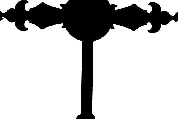 Ornate Black Cross Silhouette