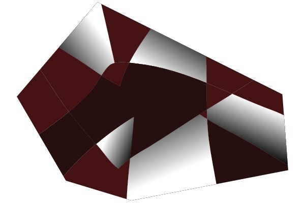 Geometric Abstract: Interplay of Maroon and Silver Shapes
