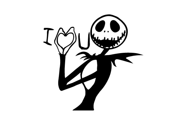Jack Skellington Holding a Heart-Shaped Hand