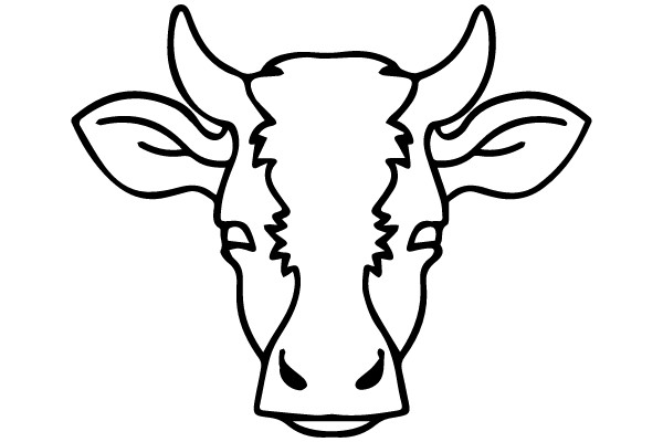 Cow Head Outline