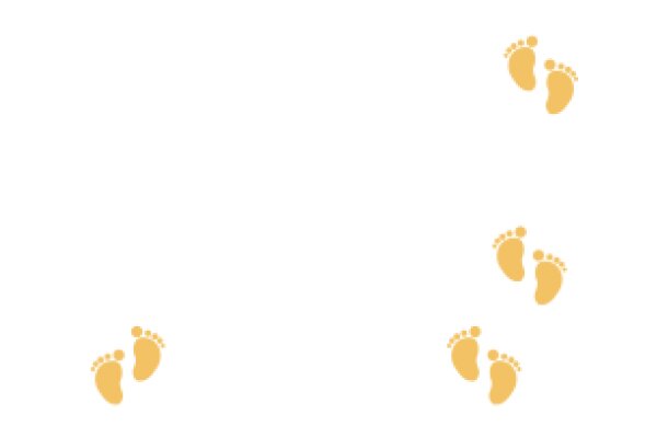 Footprints on a White Background