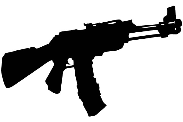 Silhouette of a Gun.