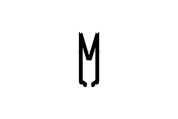 Bold Black Letter M