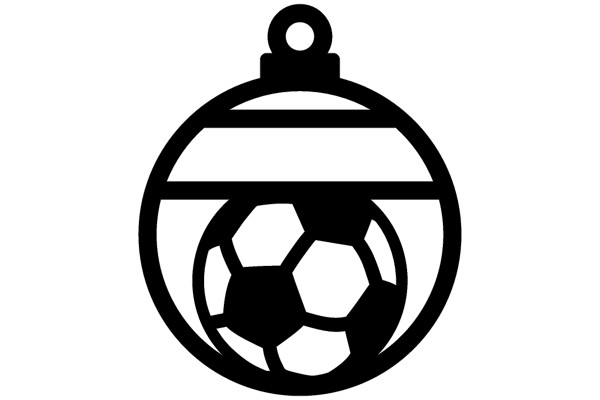 Christmas Ornament Soccer Ball Nameplate Design