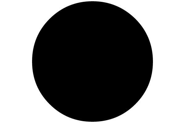 A Black Circle on a White Background.
