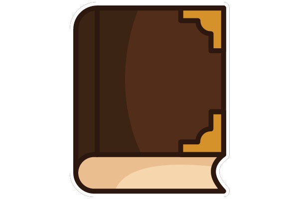Brown and Yellow Book Icon