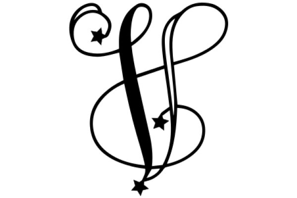 Stylized Monogram with a Star, in
