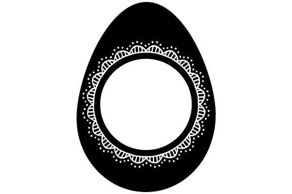Monochrome Easter Egg Design