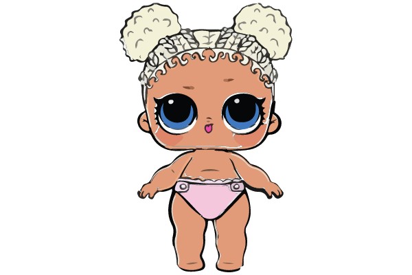 Adorable Baby Doll in Pink Outfit