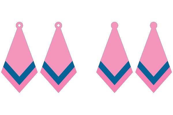 Pink and Blue Geometric Shapes