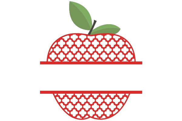 Decorative Apple with Pattern Overlay