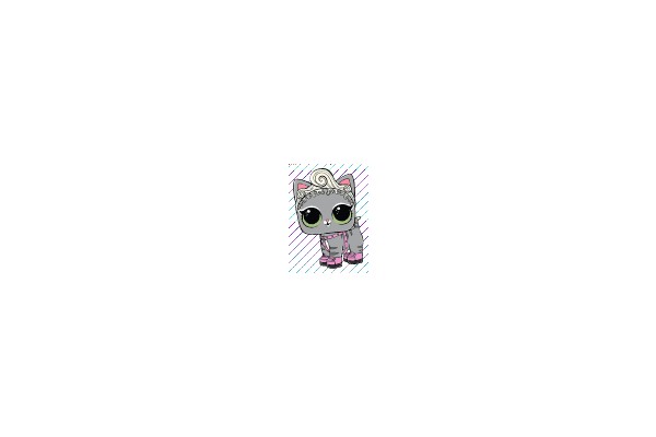 Kitten with Pink Shoes and Blonde Mane