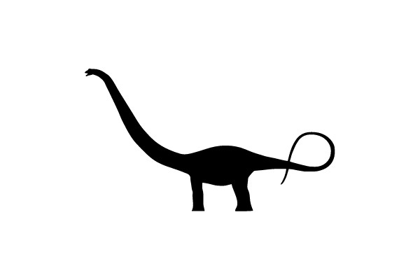 Long Necked Dinosaur Silhouette