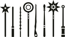 A Collection of Icons Representing Various Tools and Symbols
