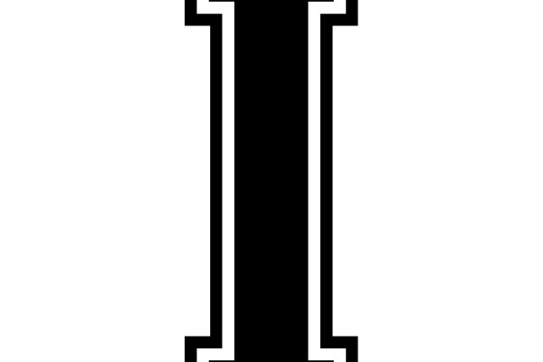 Stylized Letter 'I' with a Thick Border
