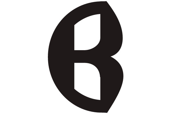 Black Outline Letter B