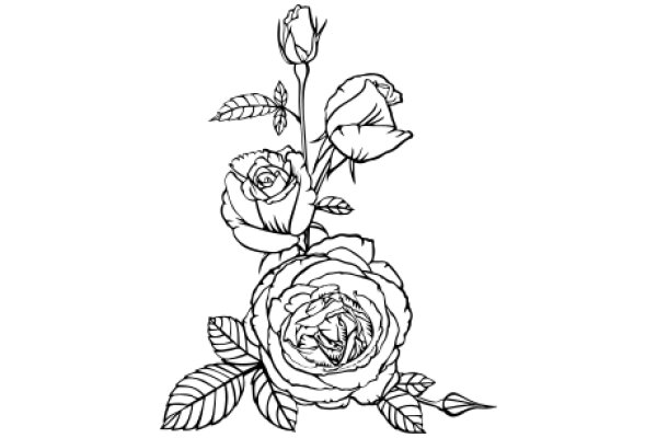 Elegant Rose Bouquet with Leaves
