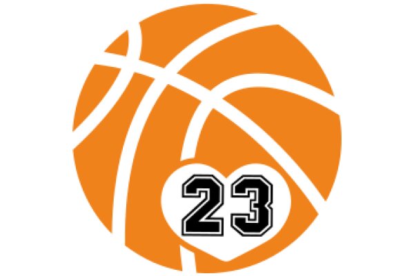 Orange Basketball with Number 23