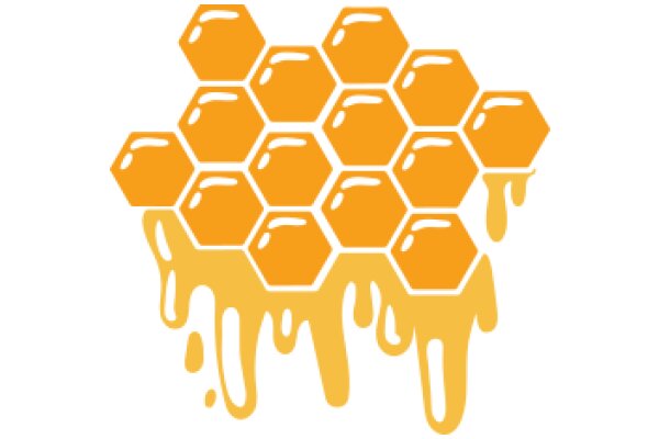 Honeycomb Illustration with Dripping Honey