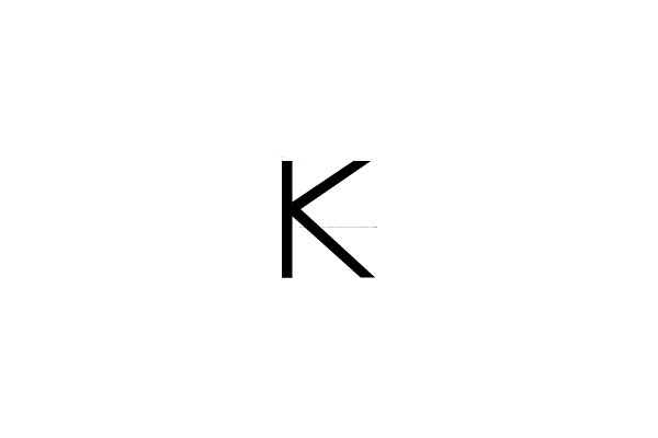 Bold Capital Letter K