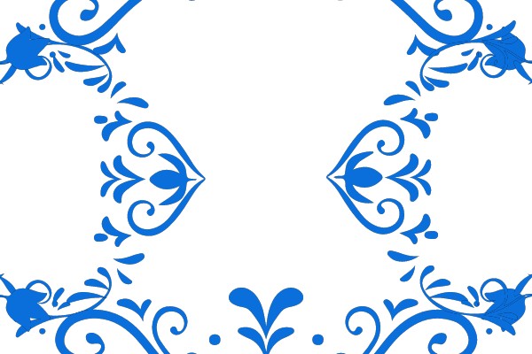 Blue Ornate Frame