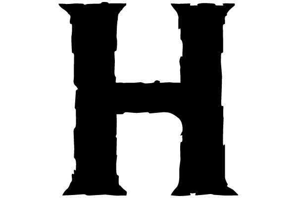 Bold Gothic Capital Letter H