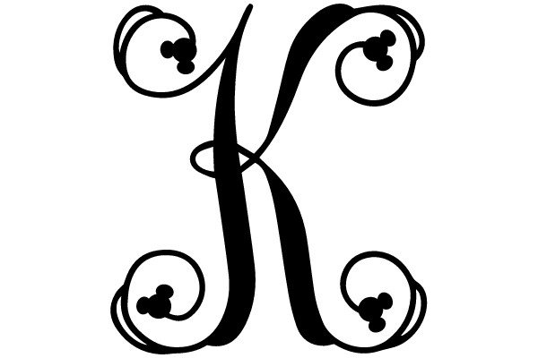 Monogrammed Initial with Flourishes