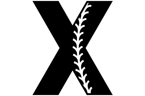Baseball Stitched X Symbol
