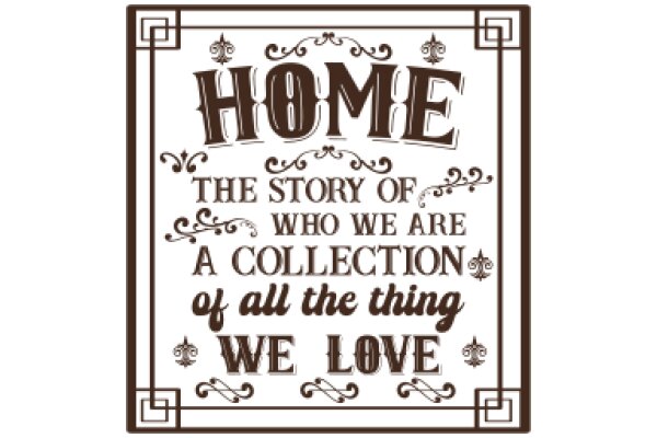 Home: The Story of Who We Are and What We Love
