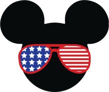 Mickey Mouse's Patriotic Sunglasses