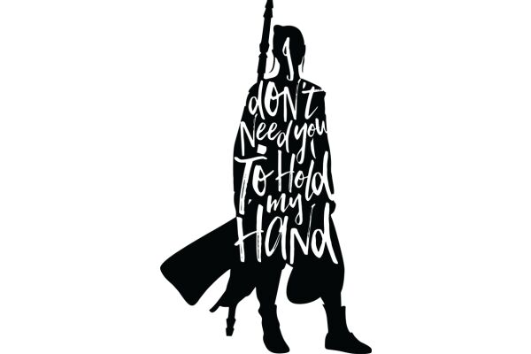 A Silhouette of a Heroic Figure with a Powerful Message: 'Don't Need You To Hold My Hand'