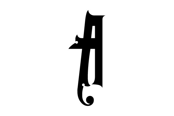 Black Gothic Letter T