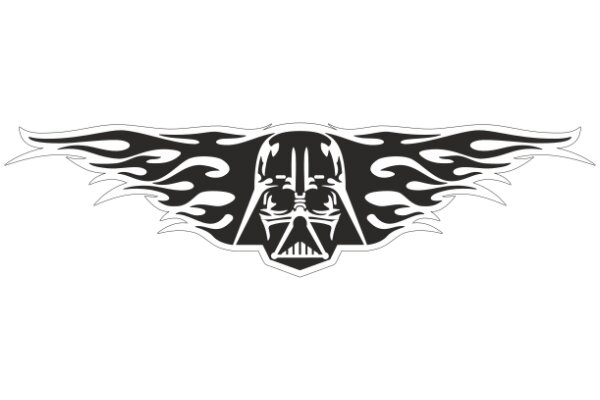 Stylized Darth Vader Logo with Flames
