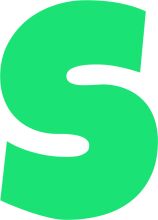 Simplistic Green Letter 'S' on a White Background