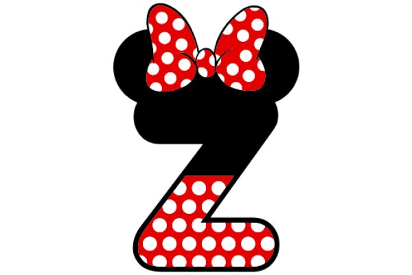 Stylish Minimalist Logo: A Playful Take on the Iconic Disney Character, Minnie Mouse