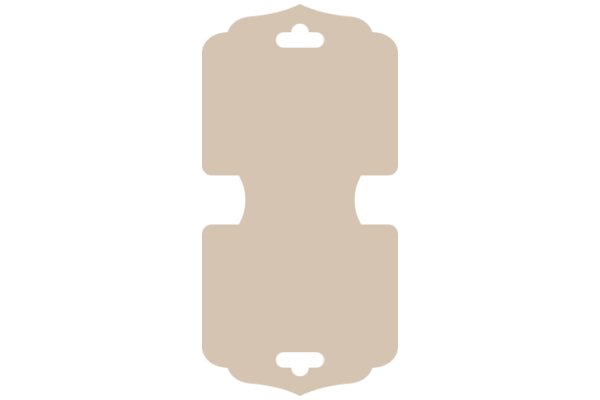 A Solid Beige Shape with a Hole in the Center